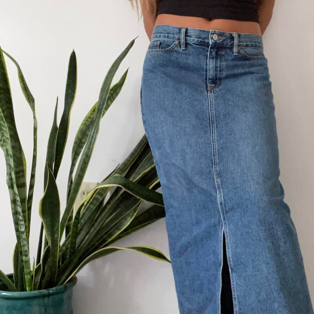 Vintage Denim Maxi Skirt